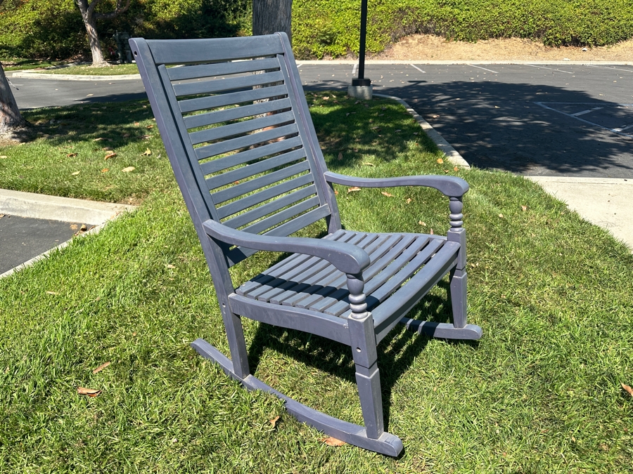 Just Added - Oversized Wooden Painted Rocking Chair 24.5'W x 33'D x 41'H [Photo 2]