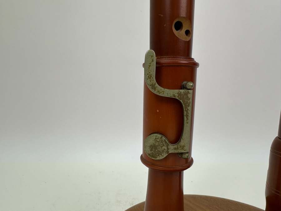 Just Added - Set of (2) Wooden Recorders on Teak Stand 25.5'H [Photo 5]