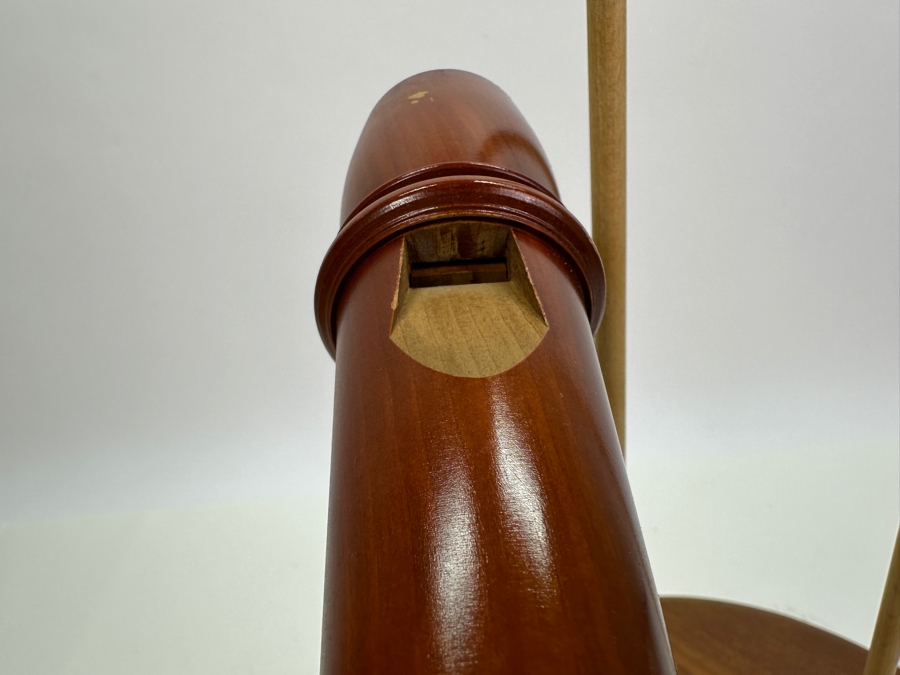 Just Added - Set of (2) Wooden Recorders on Teak Stand 25.5'H [Photo 8]