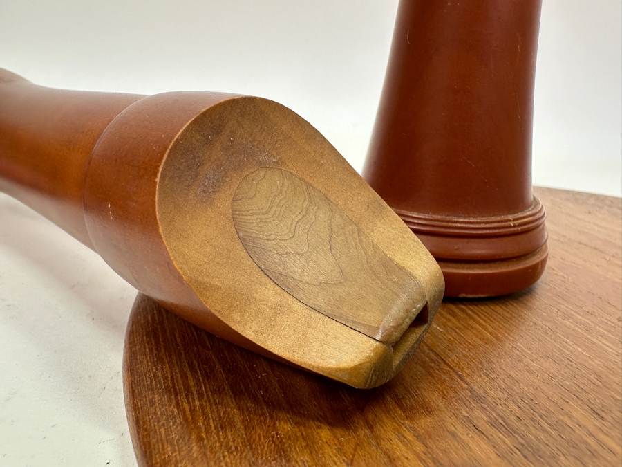 Just Added - Set of (2) Wooden Recorders on Teak Stand 25.5'H [Photo 7]