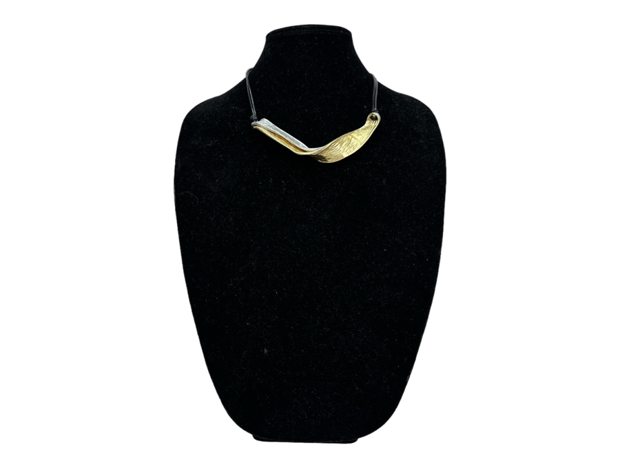 Pair Of Modernist Necklaces By Palm Springs Jewelry Designer Laurent Scott Collection Contempo Series 18'L & 16'L [Photo 3]