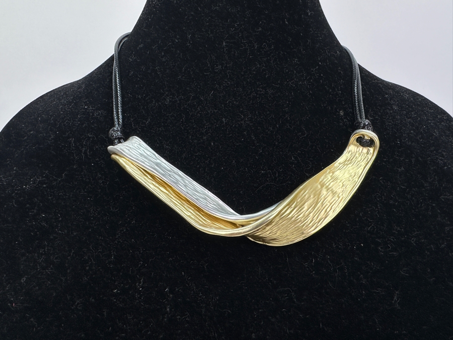 Pair Of Modernist Necklaces By Palm Springs Jewelry Designer Laurent Scott Collection Contempo Series 18'L & 16'L [Photo 6]