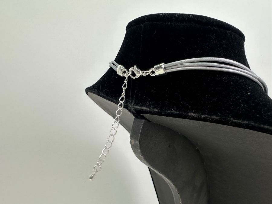 Pair Of Modernist Necklaces By Palm Springs Jewelry Designer Laurent Scott Collection Contempo Series 37'L & 12'L [Photo 8]