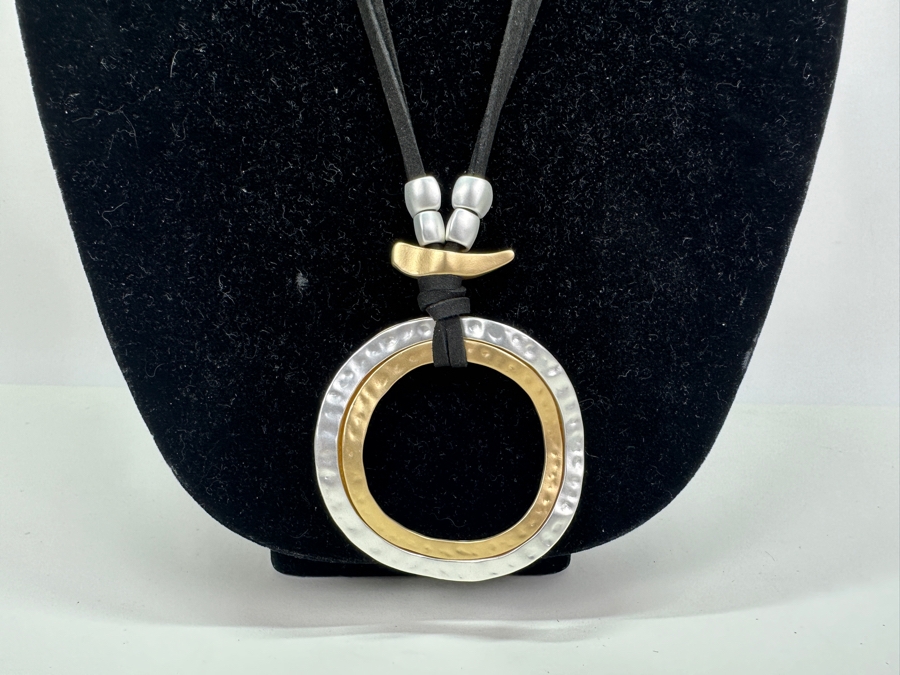 Pair Of Modernist Necklaces By Palm Springs Jewelry Designer Laurent Scott Collection Contempo Series 32'L & 18'L [Photo 6]