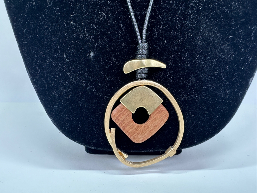 Pair Of Modernist Necklaces By Palm Springs Jewelry Designer Laurent Scott Collection Contempo Series 14'L & 32'L [Photo 4]