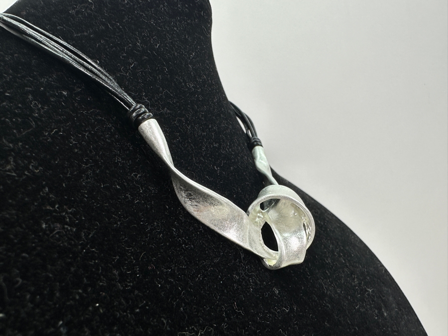 Pair Of Modernist Necklaces By Palm Springs Jewelry Designer Laurent Scott Collection Contempo Series 16'L & 14'L [Photo 8]