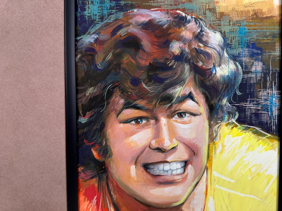 Just Added - Original Portrait Painting Of Elliot Palay (Opera Tenor) On Illustrator Board Signed By Artist Machare 10 X 13 [Photo 3]