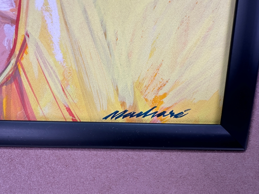 Just Added - Original Portrait Painting Of Elliot Palay (Opera Tenor) On Illustrator Board Signed By Artist Machare 10 X 13 [Photo 4]