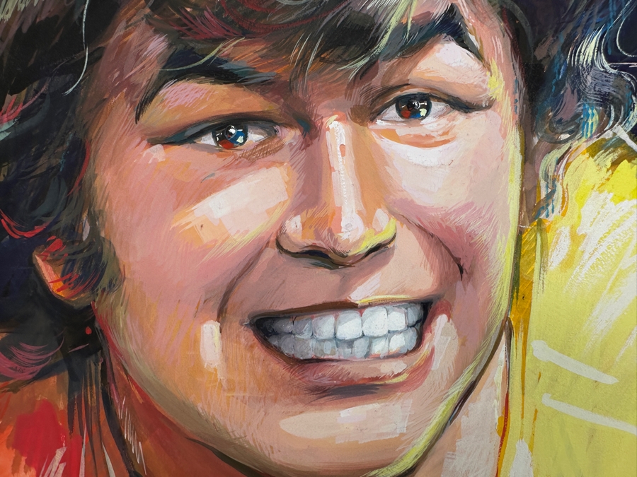 Just Added - Original Portrait Painting Of Elliot Palay (Opera Tenor) On Illustrator Board Signed By Artist Machare 10 X 13 [Photo 6]