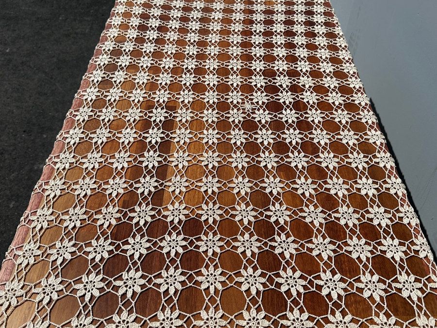 Just Added - Handmade Vintage Crochet Tablecloth 93 X 63 [Photo 3]