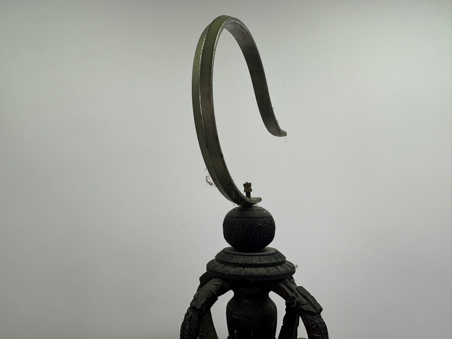 Large Signed Chinese Bamboo Birdcage With Waterpots & Decorations 14W X 30H - See Photos [Photo 25]