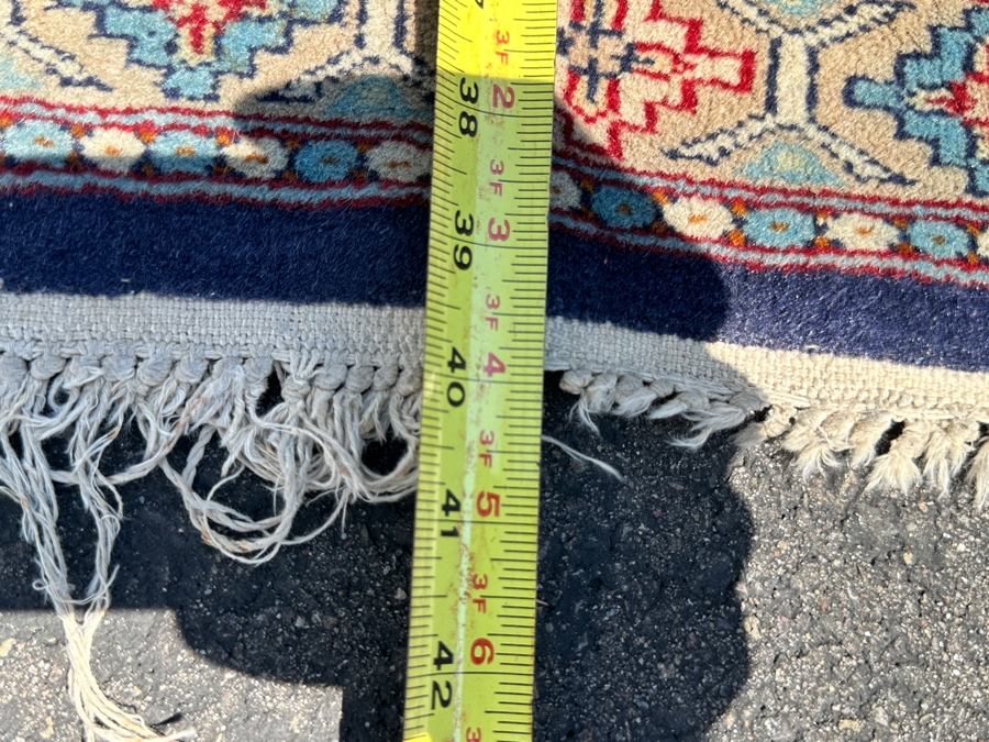 Vintage Hand Knotted Wool Prayer Rug 24 X 40 [Photo 8]