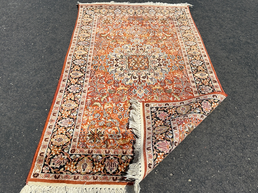 Vintage Hand Knotted Wool Persian Area Rug 37 X 65 [Photo 5]