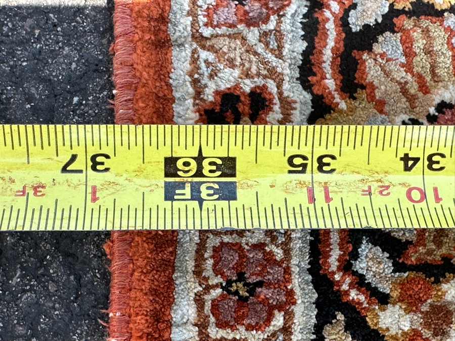 Vintage Hand Knotted Wool Persian Area Rug 37 X 65 [Photo 7]