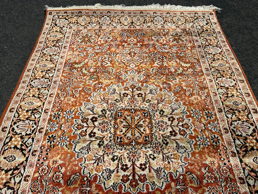 Vintage Hand Knotted Wool Persian Area Rug 37 X 65 [Photo 4]