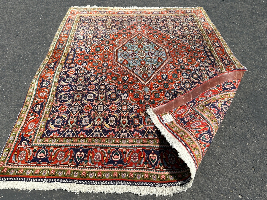 Vintage Hand Knotted Wool Area Rug Made In Iran 50 X 70 [Photo 7]