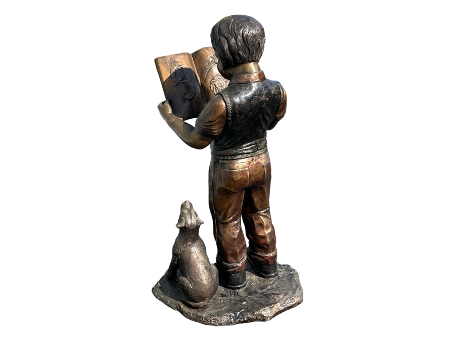 Life-size Boy with Book Bronze from the Raphael Pealle Foundry Limited Edition Estimate $3,000 24'W x 39'H [Photo 3]