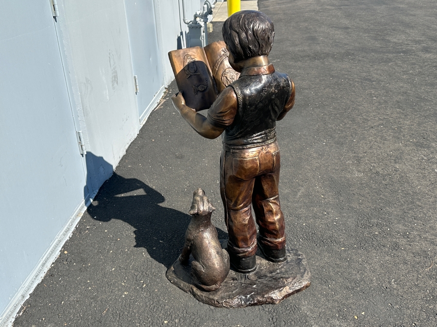 Life-size Boy with Book Bronze from the Raphael Pealle Foundry Limited Edition Estimate $3,000 24'W x 39'H [Photo 12]