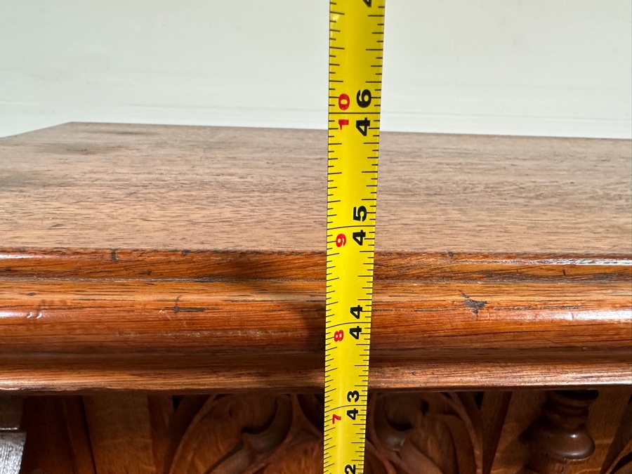 Antique Gothic Carved Oak Church Pulpit Lectern 39W X 21D X 44.75H [Photo 19]