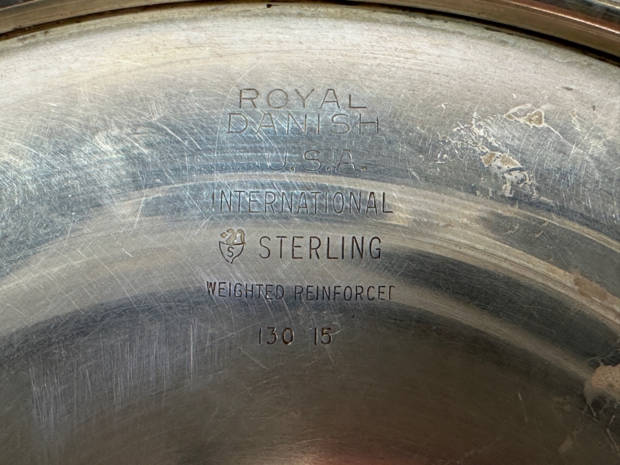 Pair Of Sterling Silver Weighted Royal Danish Candle Holders 4H [Photo 5]