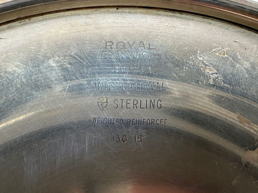 Pair Of Sterling Silver Weighted Royal Danish Candle Holders 4H [Photo 4]