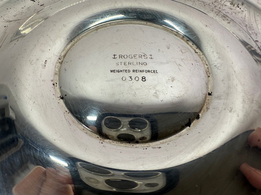 Pair Of Sterling Silver Weighted Rogers Candle Holders 4.5H [Photo 3]