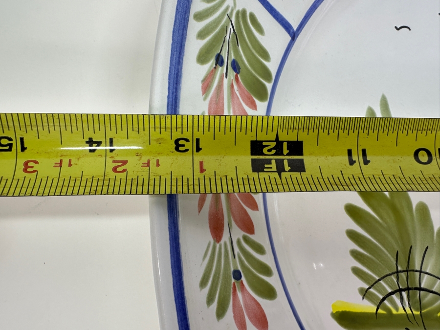 HB Quimper France Hand Painted Platter 13.5W X 13.5H X 2D [Photo 7]