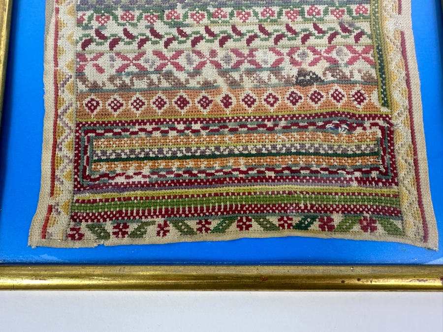Antique Framed Embroidery 12 X 19 [Photo 5]