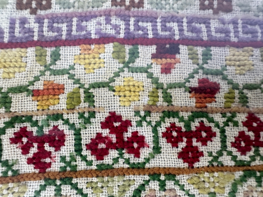 Antique Framed Embroidery 12 X 19 [Photo 6]