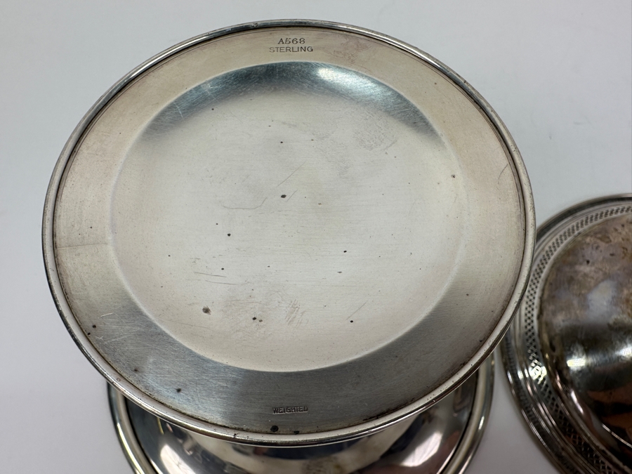 Pair Of Sterling Silver Weighted Footed Dishes 4.5H & 5.5H [Photo 7]