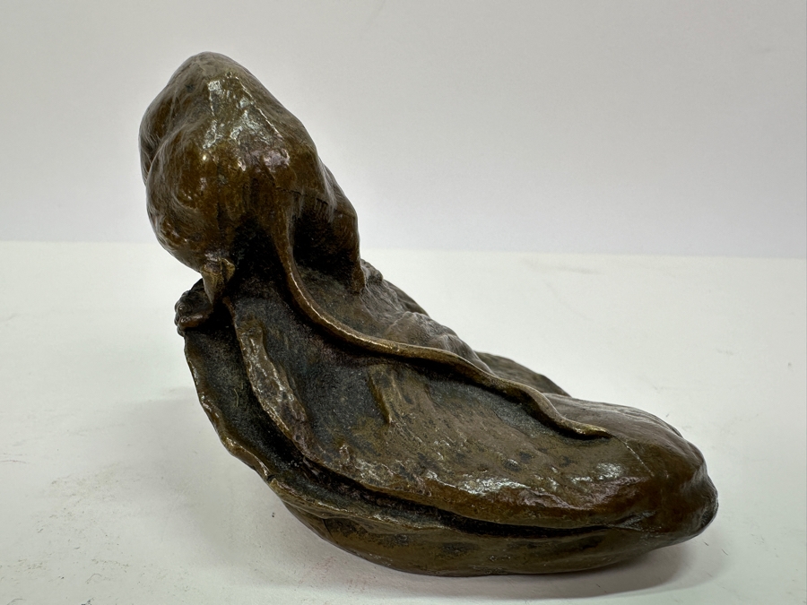 After Antonin Aigon Bronze The Mouse And The Oyster 4W X 2.75H [Photo 6]
