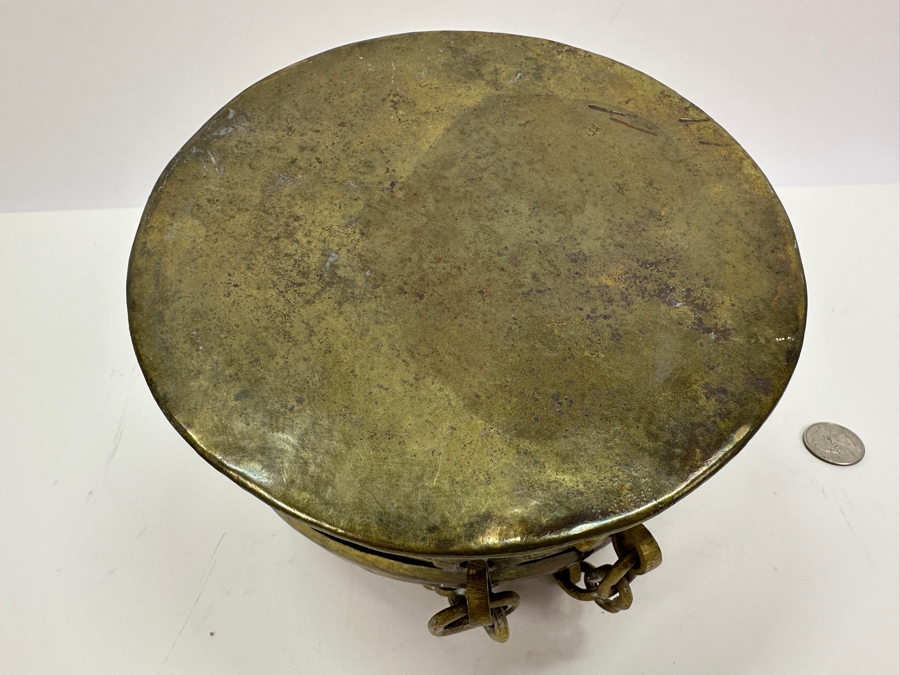 Vintage Brass Betel Pandan Box 7W X 7H [Photo 7]