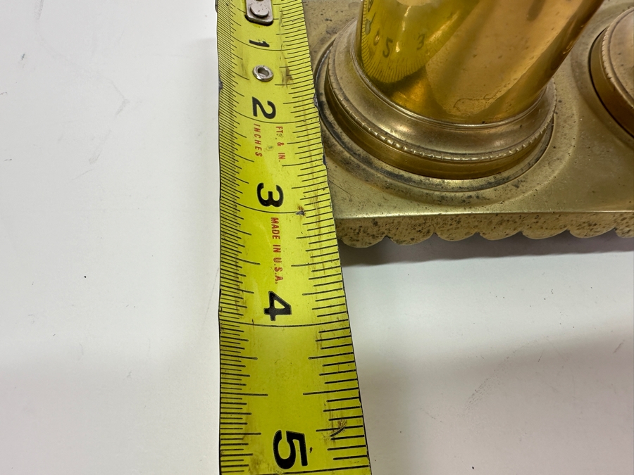 Antique Spanish Brass Desk Set 9W X 3D X 4.5H [Photo 10]