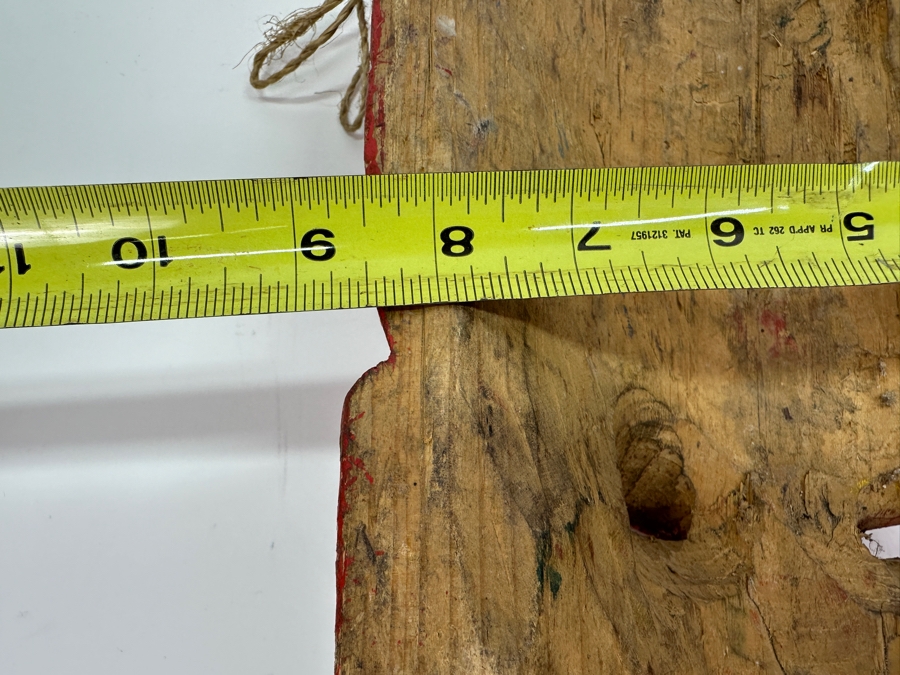 Vintage Mexican Folk Art Carved Wooden Polychrome Mask 9W X 16H [Photo 9]