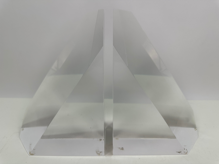 Pair Of Vintage Lucite Bookends 11.5W X 3D X 8H [Photo 2]