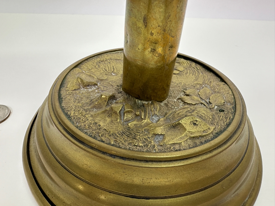 Antique Brass Servant Call Bell Twist Finial For Bell Sound - Produces A Nice Long Tone 15.5H [Photo 7]