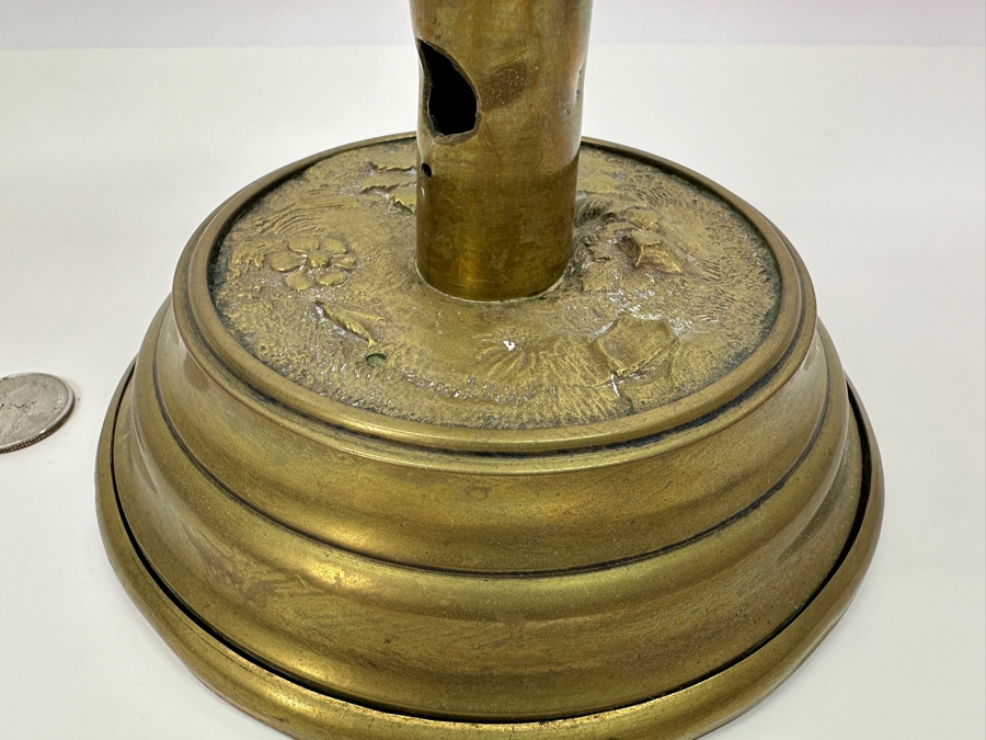 Antique Brass Servant Call Bell Twist Finial For Bell Sound - Produces A Nice Long Tone 15.5H [Photo 5]