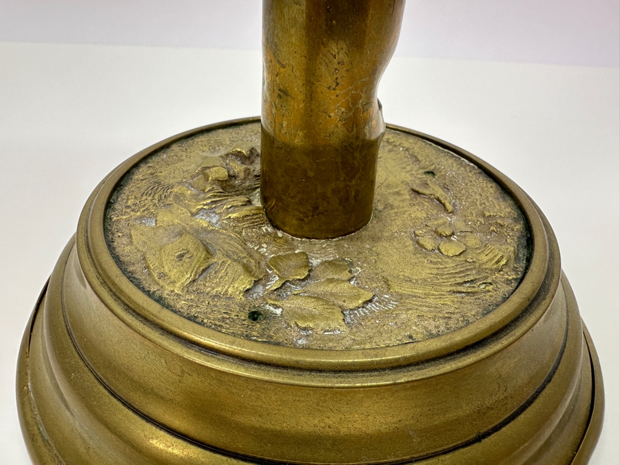 Antique Brass Servant Call Bell Twist Finial For Bell Sound - Produces A Nice Long Tone 15.5H [Photo 8]