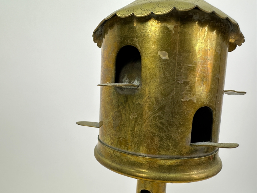 Antique Brass Servant Call Bell Twist Finial For Bell Sound - Produces A Nice Long Tone 15.5H [Photo 4]
