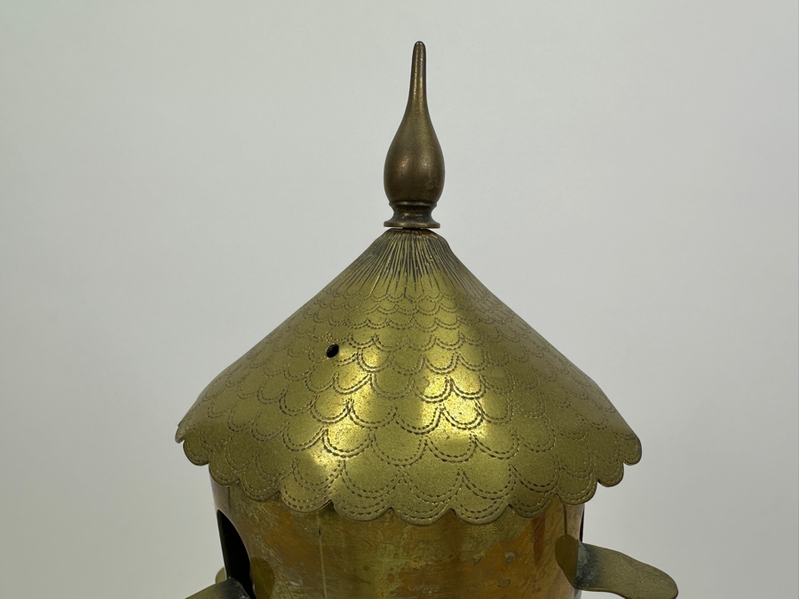 Antique Brass Servant Call Bell Twist Finial For Bell Sound - Produces A Nice Long Tone 15.5H [Photo 3]
