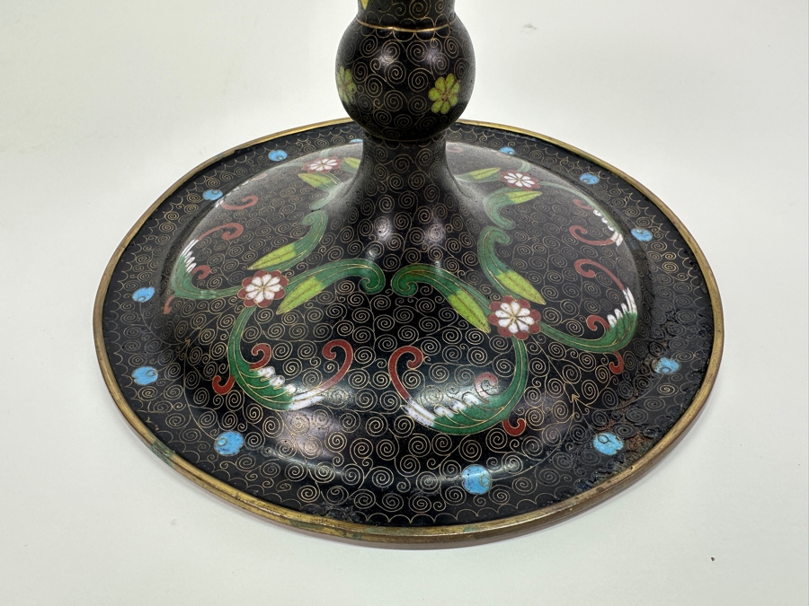 Vintage Chinese Cloisonne Compote Dish (See Photos For Some Damage) 7.25W X 4.75H [Photo 8]