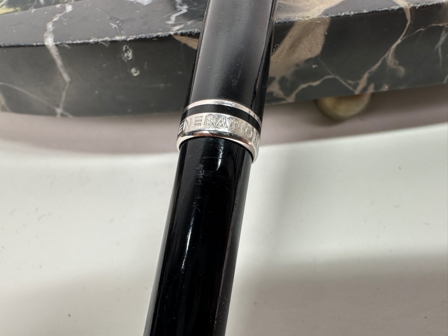 Vintage Marble Desk Set With Mont Blanc Generation Rollerball Pen [Photo 12]