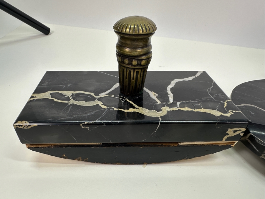 Vintage Marble Desk Set With Mont Blanc Generation Rollerball Pen [Photo 8]