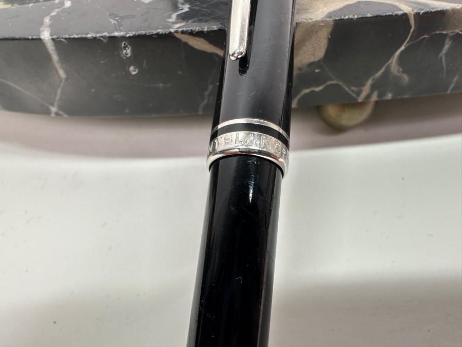 Vintage Marble Desk Set With Mont Blanc Generation Rollerball Pen [Photo 10]