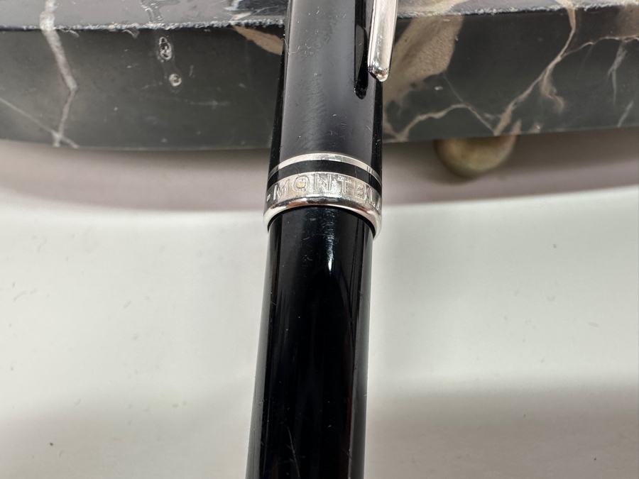 Vintage Marble Desk Set With Mont Blanc Generation Rollerball Pen [Photo 9]