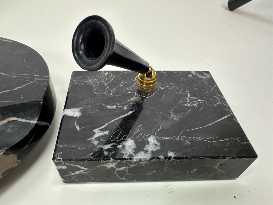 Vintage Marble Desk Set With Mont Blanc Generation Rollerball Pen [Photo 15]