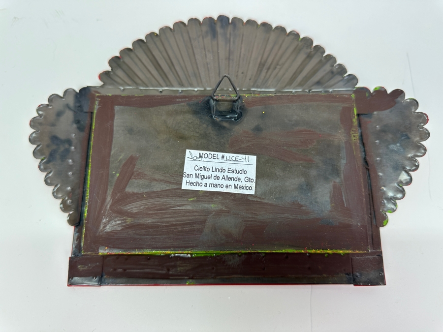 Vintage Adam & Eve Hand Painted Shadowbox Folk Art Sculpture Made In Mexico By The Cielito Lindo Estudio San Miguel De Allende 10.25W X 7.25H X 1.25D [Photo 4]