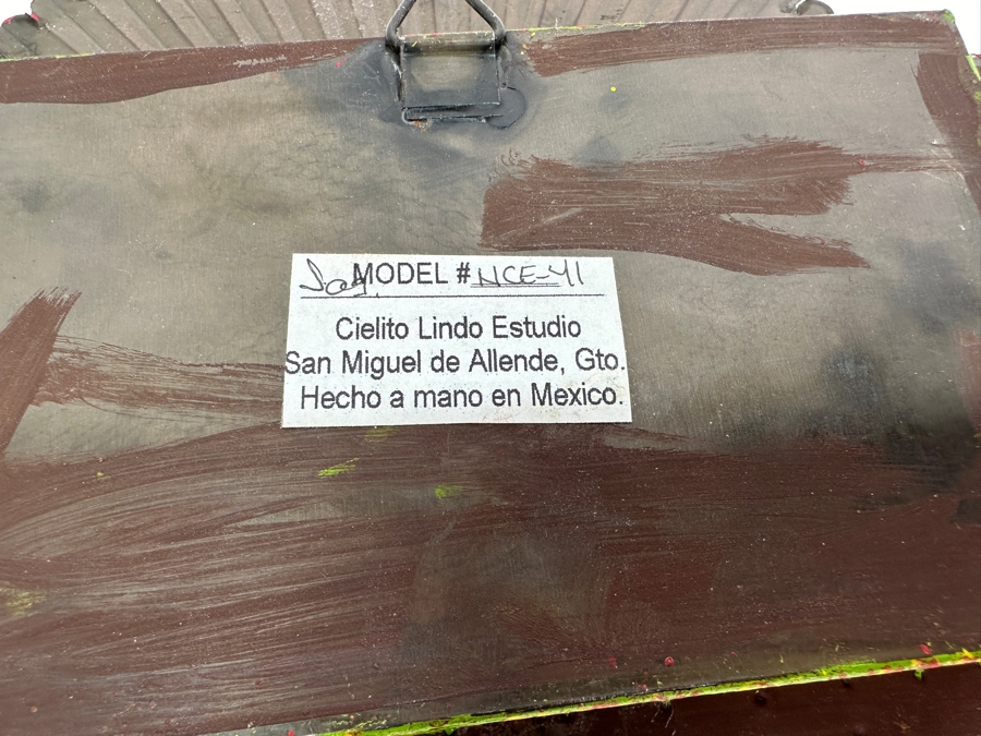 Vintage Adam & Eve Hand Painted Shadowbox Folk Art Sculpture Made In Mexico By The Cielito Lindo Estudio San Miguel De Allende 10.25W X 7.25H X 1.25D [Photo 5]