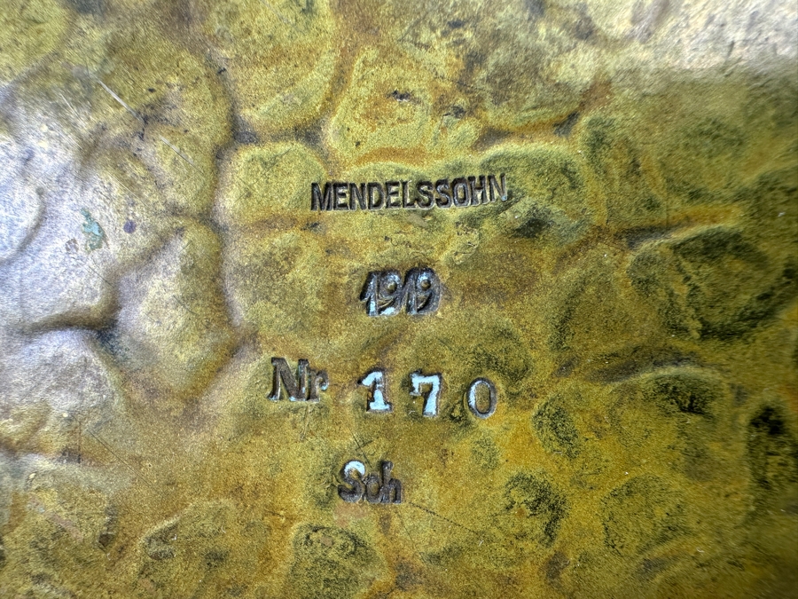 Stunning Vintage Mendelssohn Hand Crafted Brass Tray 23W X 0.75H [Photo 6]