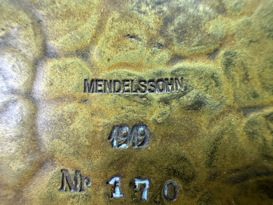Stunning Vintage Mendelssohn Hand Crafted Brass Tray 23W X 0.75H [Photo 7]